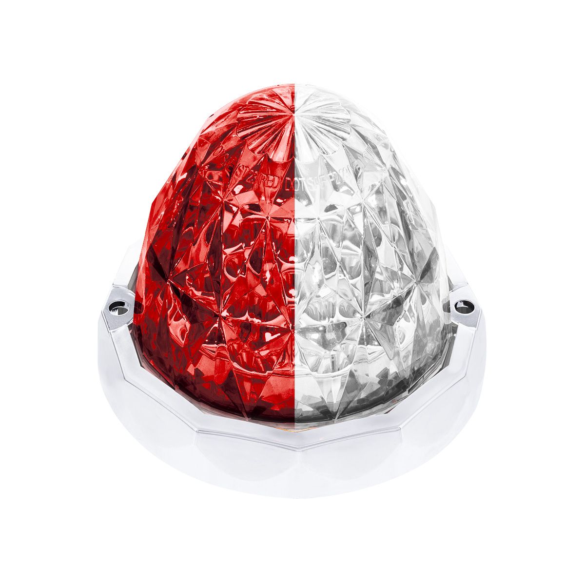 Double Fury 19 LED Dual Function Crystal Watermelon Light Kit With Bezel-Red & White LED/Clear Lens