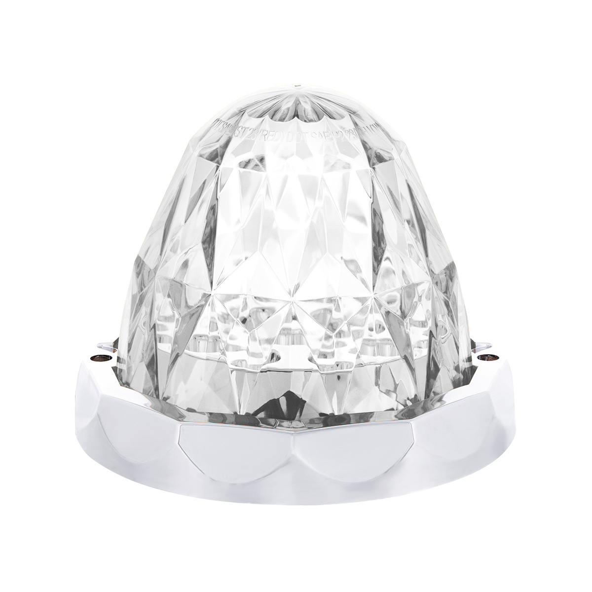 Double Fury 19 LED Dual Function Crystal Watermelon Light Kit With Bezel-Red & White LED/Clear Lens - Thumbnail 12