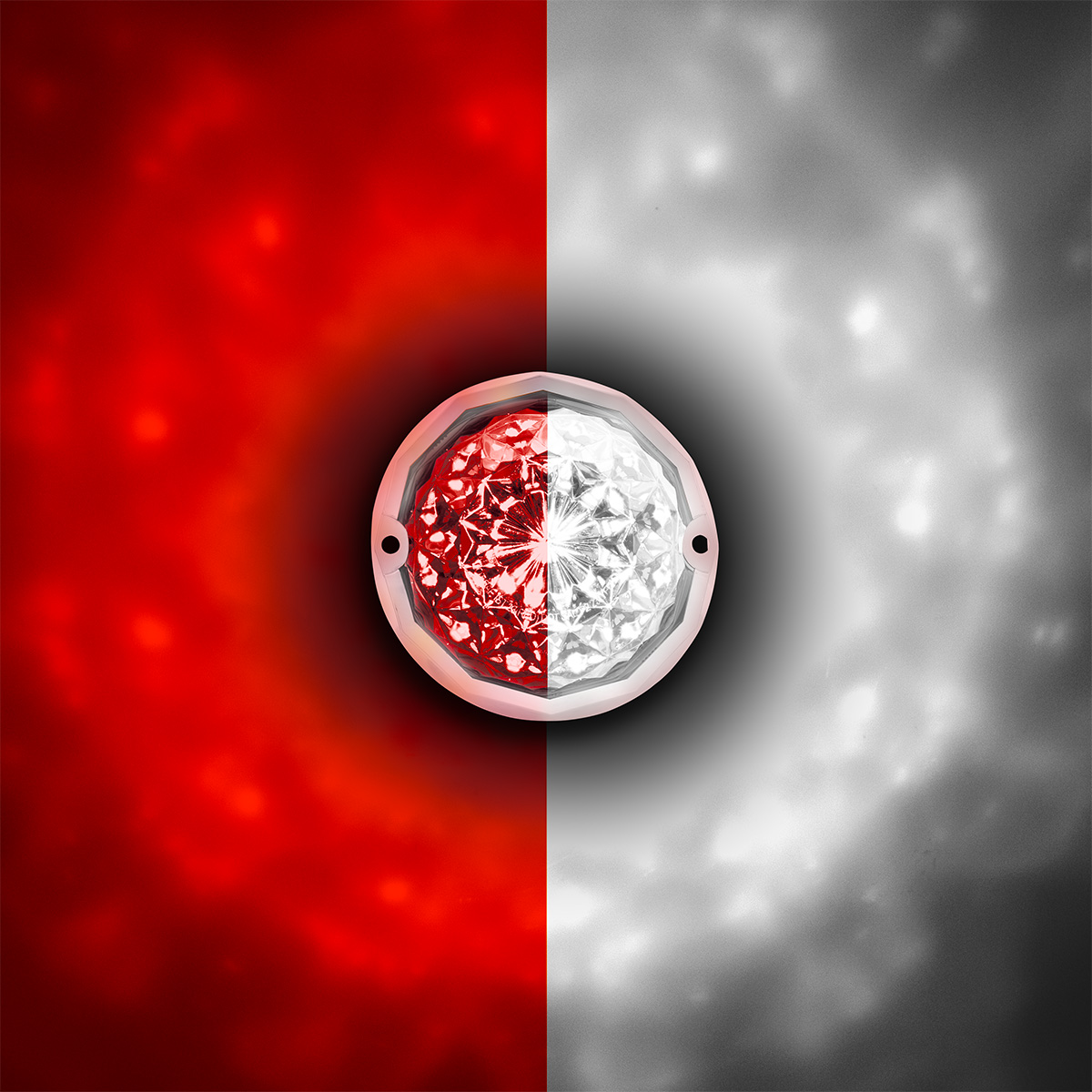 Double Fury 19 LED Dual Function Crystal Watermelon Light Kit With Bezel-Red & White LED/Clear Lens - Thumbnail 16