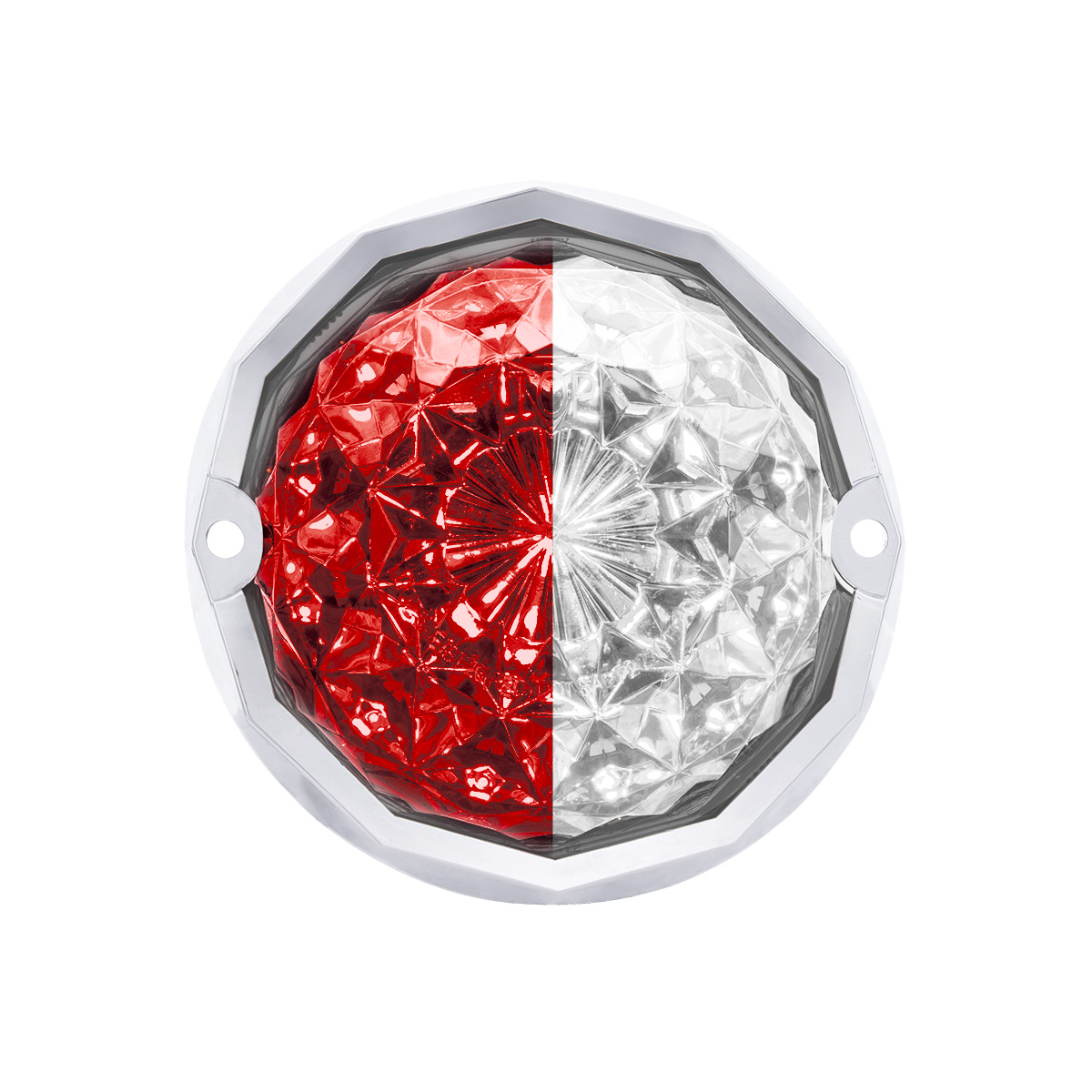 Double Fury 19 LED Dual Function Crystal Watermelon Light Kit With Bezel-Red & White LED/Clear Lens - Thumbnail 8