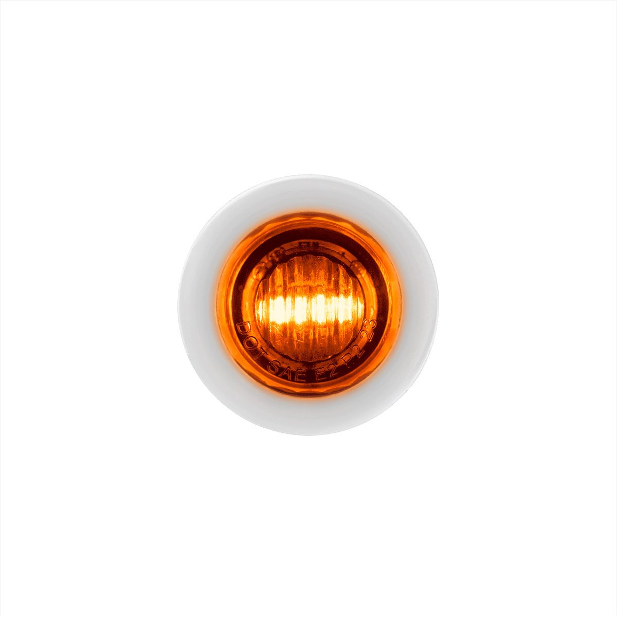 2 LED 3/4" Mini Dual Function Double Fury Light (Clearance/Marker) - Amber & Green LED/Clear Lens - Thumbnail 2