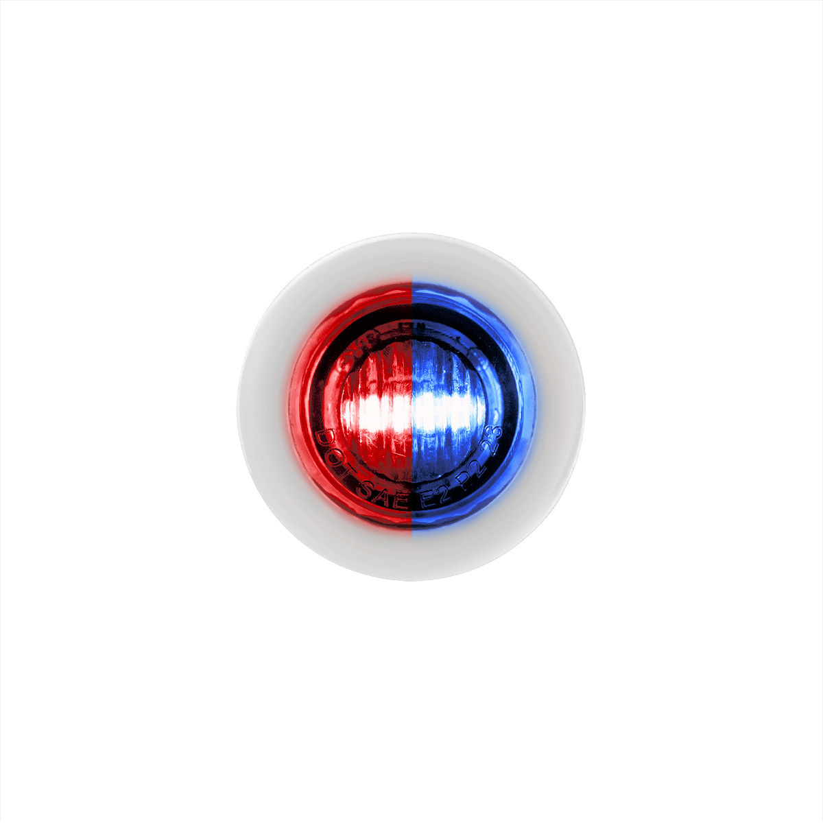 2 LED 3/4" Mini Dual Function Double Fury Light (Clearance/Marker) - Red & Blue LED/Clear Lens - Thumbnail 14