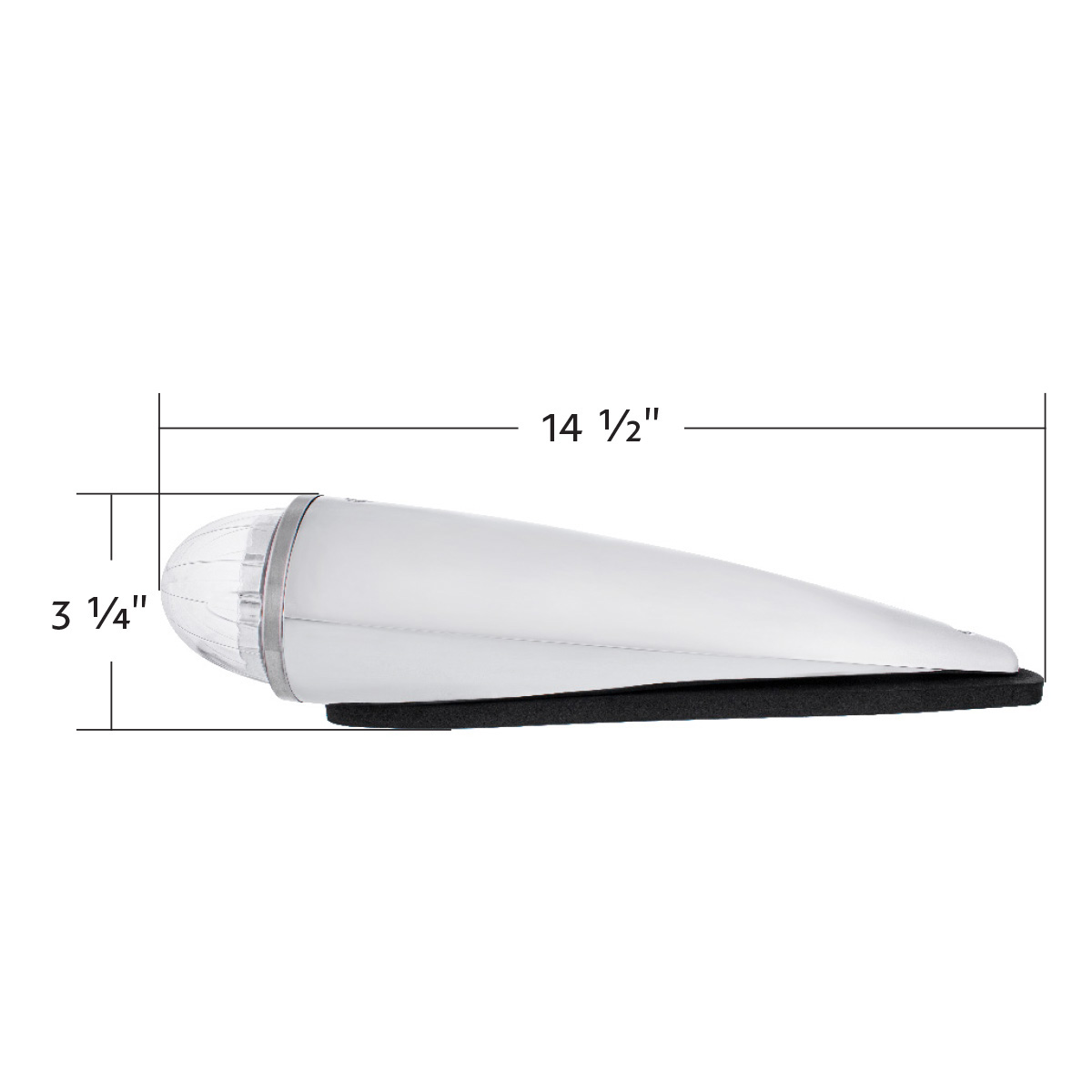 Double Fury 17 LED Dual Function Watermelon Torpedo Cab Light-Amber & Green LED/Clear Lens - Thumbnail 16