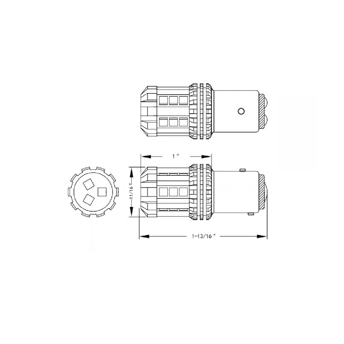 High Power 18 LED 1157 Bulb-Amber - Thumbnail 10