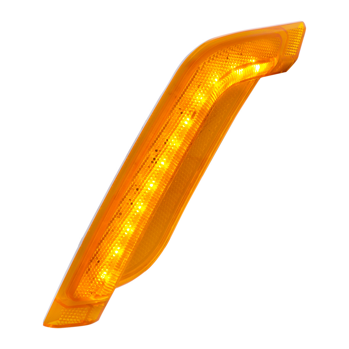 12 Amber LED Fender Turn Signal Light For Peterbilt 579 (2012-2021) & 587 (2012-2018)- Driver, Amber Lens - Thumbnail 9