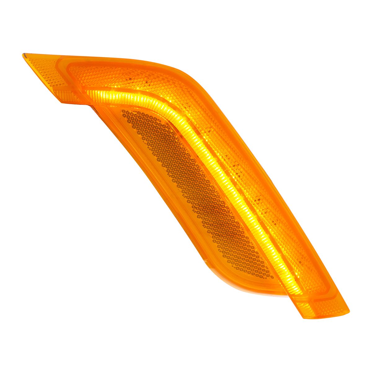 12 Amber LED Fender Turn Signal Light For Peterbilt 579 (2012-2021) & 587 (2012-2018)- Passenger, Amber Lens