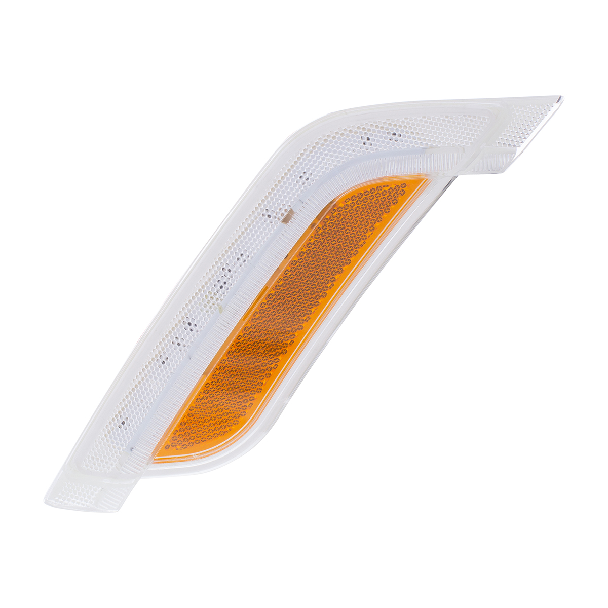 12 Amber LED Fender Turn Signal Light For Peterbilt 579 (2012-2021) & 587 (2012-2018)- Driver, Clear Lens - Thumbnail 2