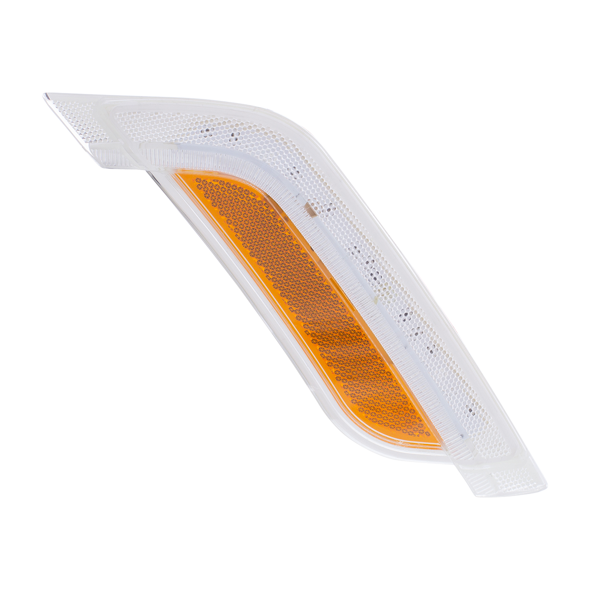 12 Amber LED Fender Turn Signal Light For Peterbilt 579 (2012-2021) & 587 (2012-2018)- Passenger, Clear Lens - Thumbnail 2