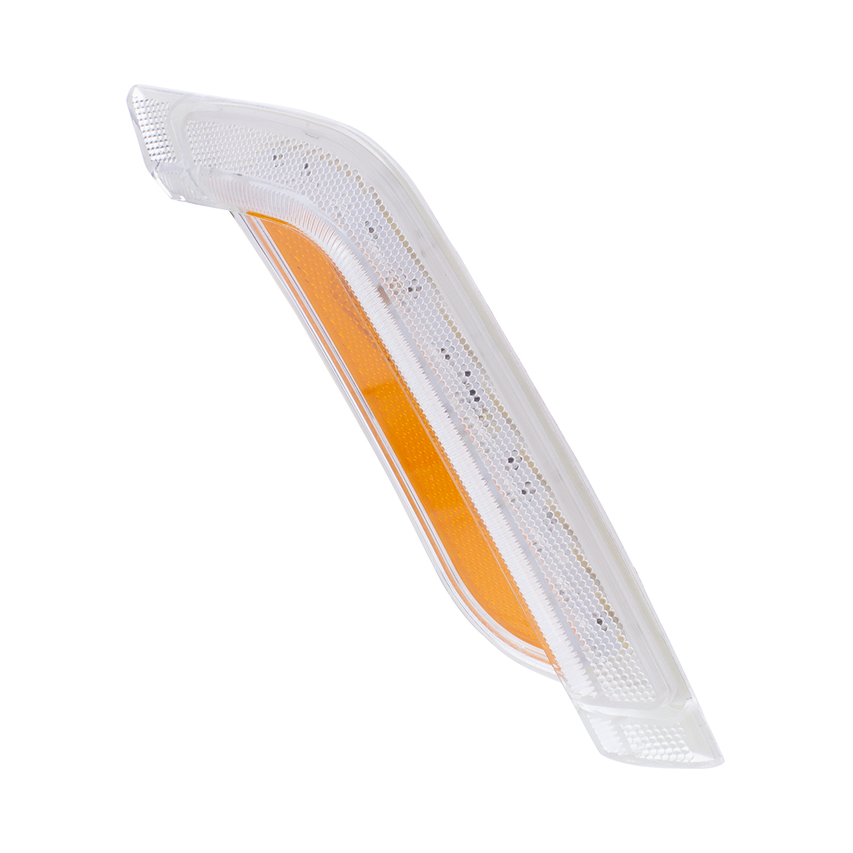 12 Amber LED Fender Turn Signal Light For Peterbilt 579 (2012-2021) & 587 (2012-2018)- Passenger, Clear Lens - Thumbnail 4