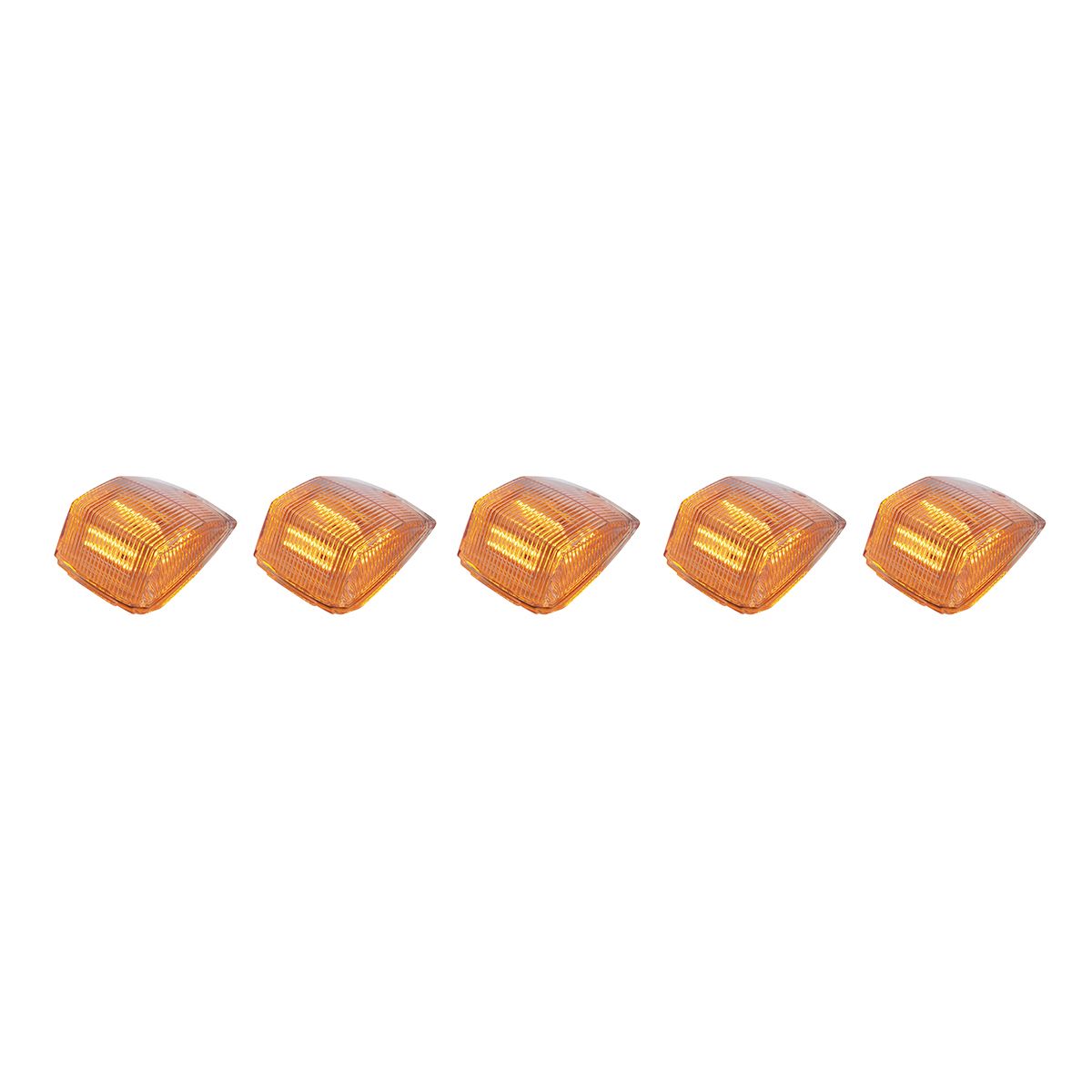 36 LED Square Cab Light - Amber LED/Clear Lens (5-Pack)