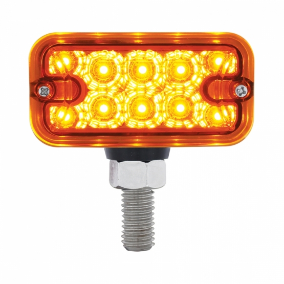 20 LED Dual Function Reflector Double Face Light - T-Mount -Amber & Red LED/Amber & Red Lens - Thumbnail 2