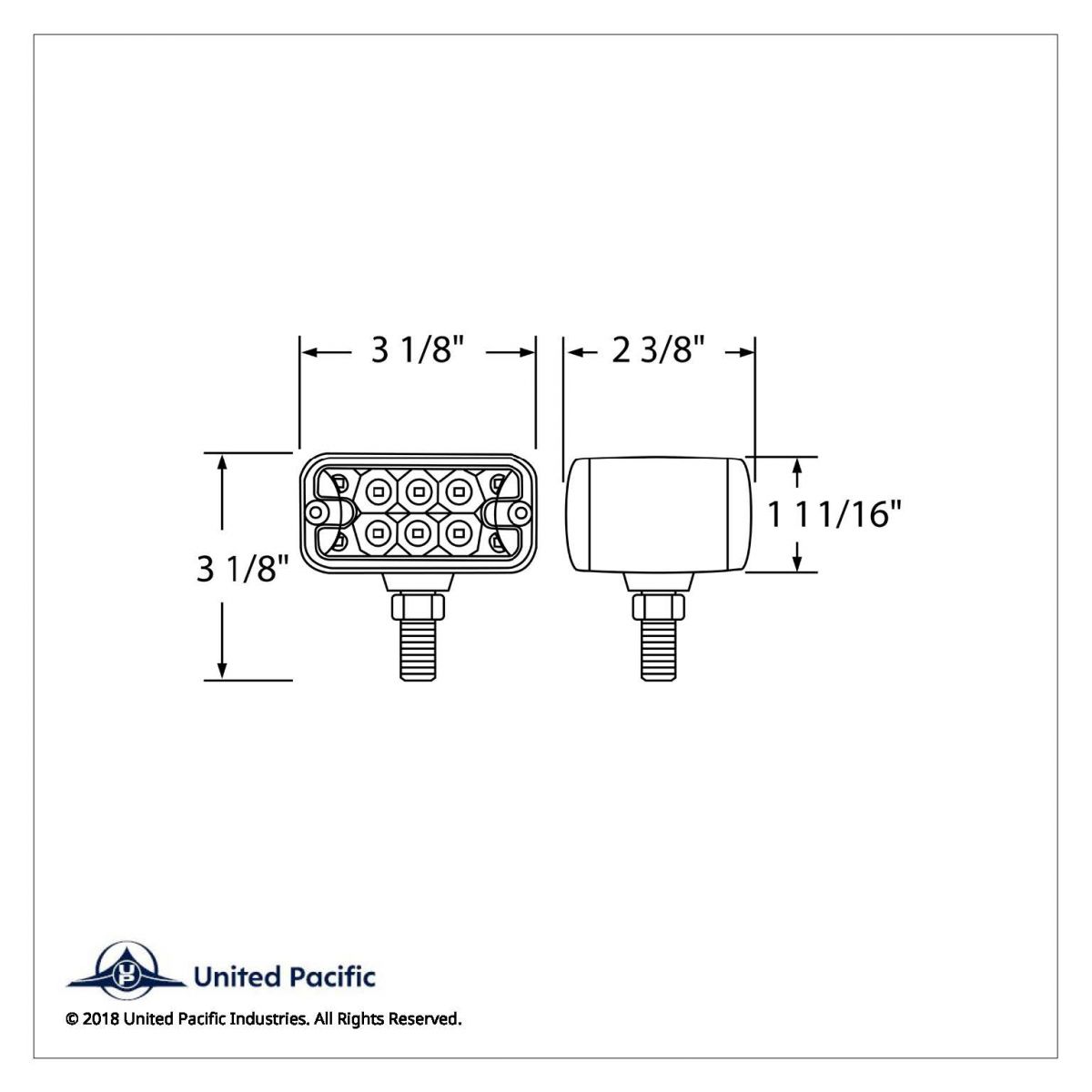 20 LED Dual Function Reflector Double Face Light - T-Mount -Amber & Red LED/Amber & Red Lens - Thumbnail 6