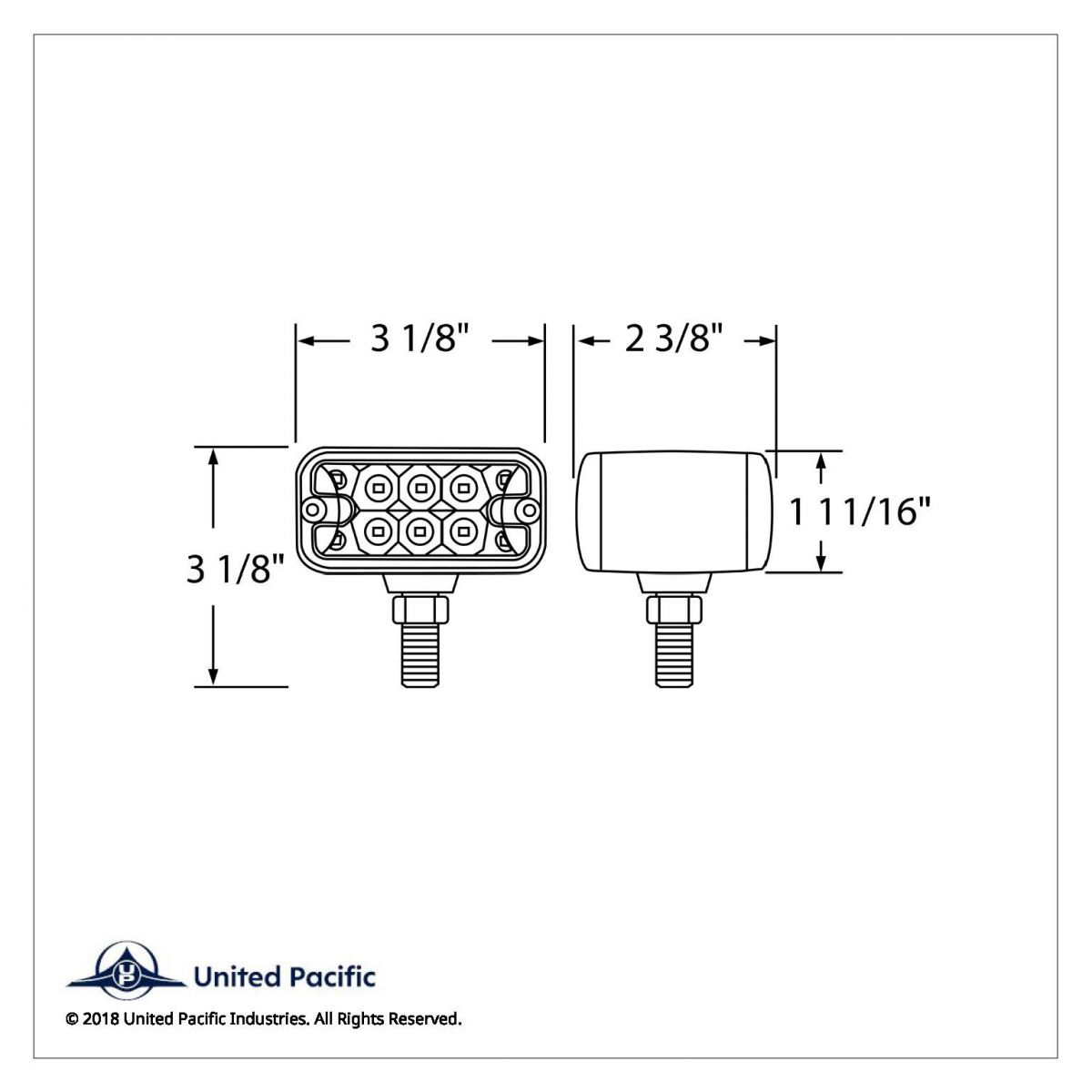 20 LED Dual Function Reflector Double Face Light - T-Mount - Amber & Red LED/Clear Lens - Thumbnail 6