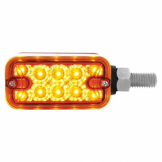 20 LED Dual Function Reflector Double Face Light - Horizontal Mount -Amber & Red LED/Amber & Red Lens - Thumbnail 3