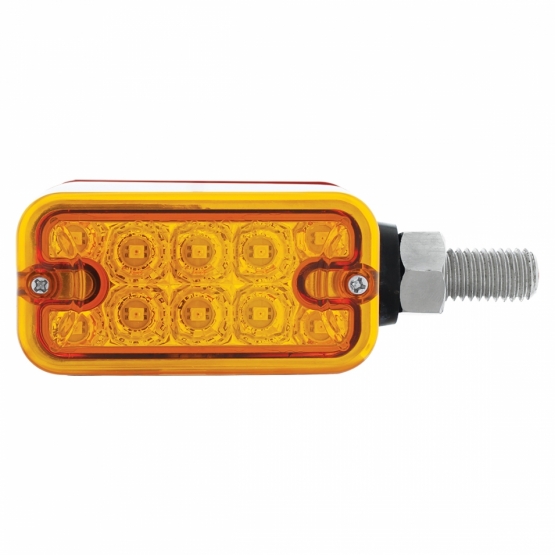 20 LED Dual Function Reflector Double Face Light - Horizontal Mount -Amber & Red LED/Amber & Red Lens - Thumbnail 4
