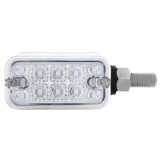 20 LED Dual Function Reflector Double Face Light - Horizontal Mount -Amber & Red LED/Clear Lens - Thumbnail 4