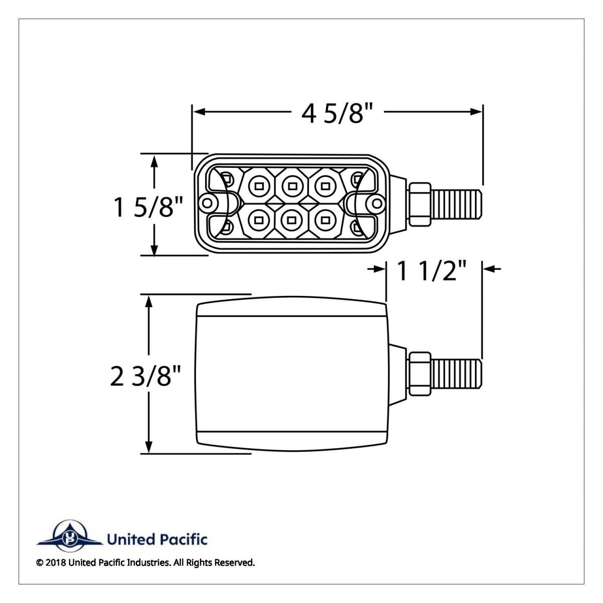 20 LED Dual Function Reflector Double Face Light - Horizontal Mount -Amber & Red LED/Clear Lens - Thumbnail 5