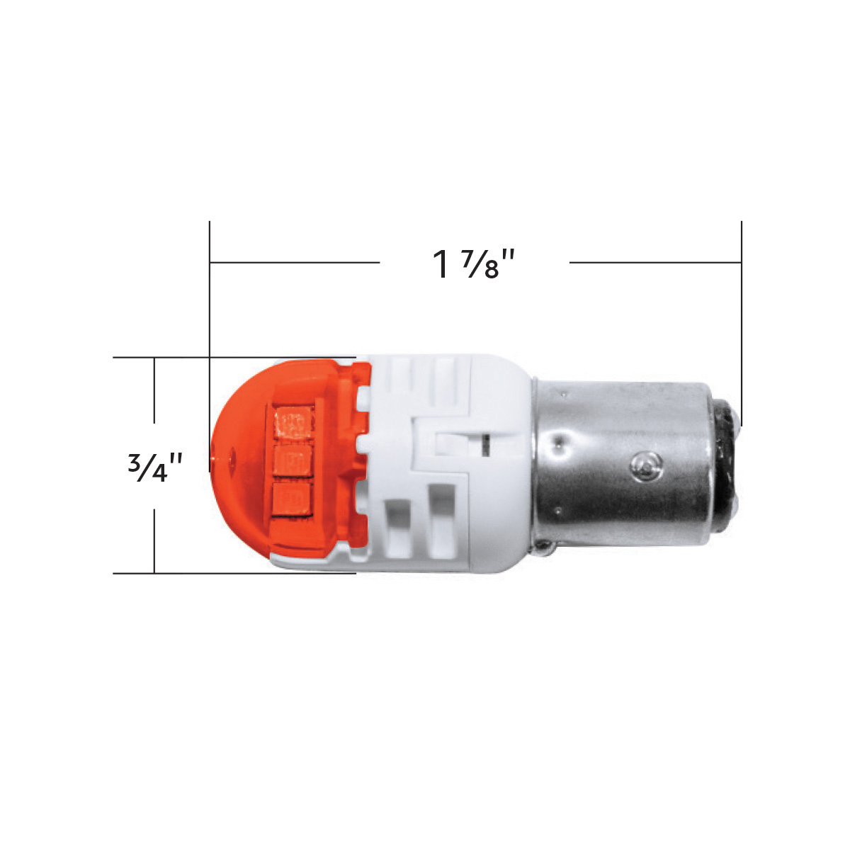 High Power 6 LED 1157 Bulb-Amber (Pair) - Thumbnail 9