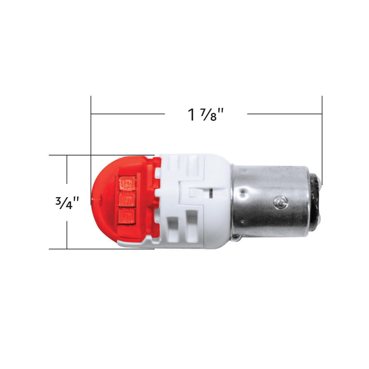 High Power 6 LED 1157 Bulb-Red (Pair) - Thumbnail 9