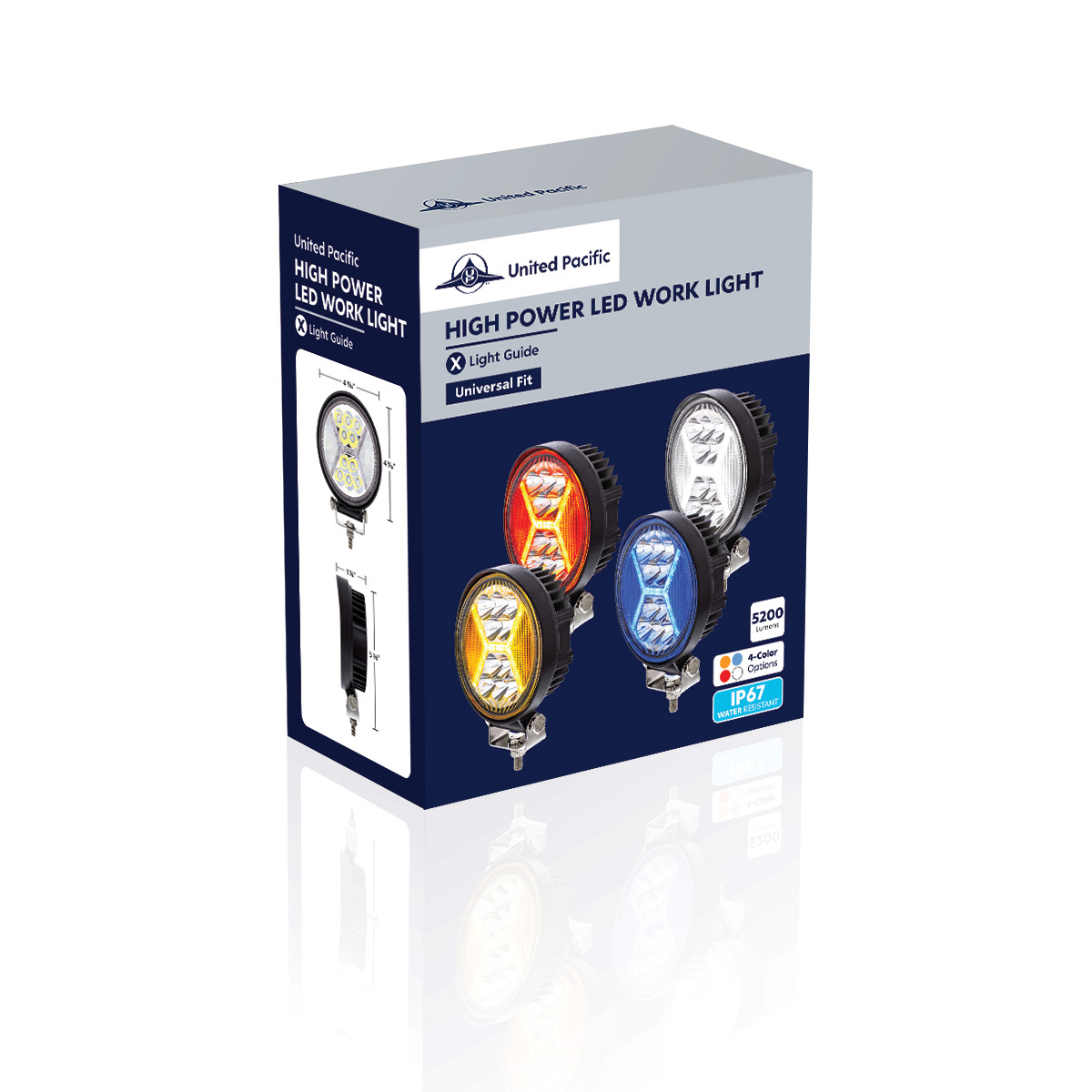 4.5" 24 High Power LED Work Light With "X" Blue Light Guide - Thumbnail 6