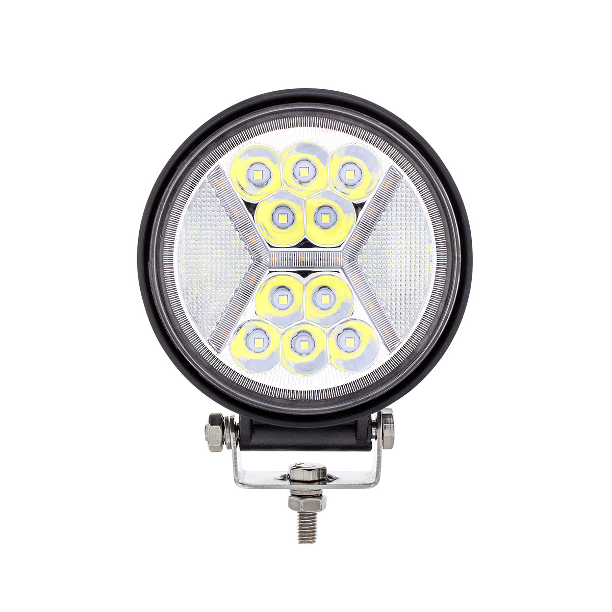 4.5" 24 High Power LED Work Light With "X" Red Light Guide - Thumbnail 2