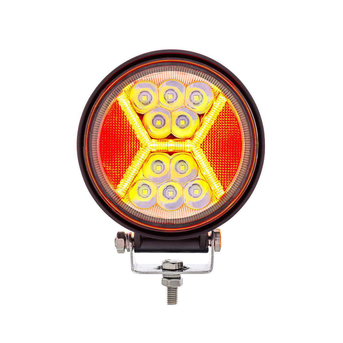 4.5" 24 High Power LED Work Light With "X" Red Light Guide - Thumbnail 10