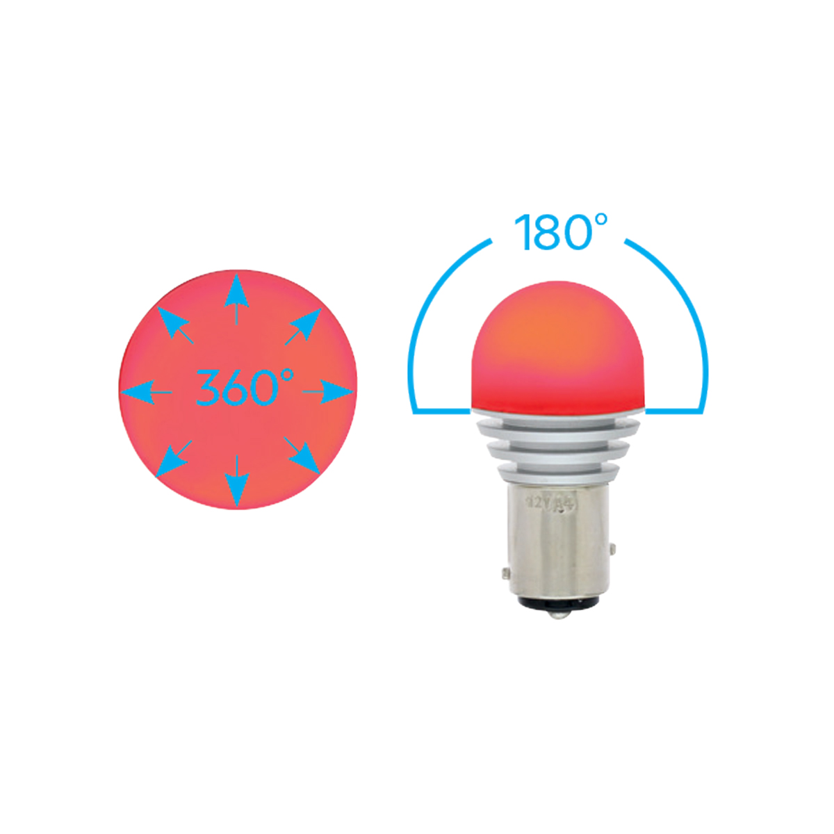 High Power 1157 LED Bulb - Red - Thumbnail 5
