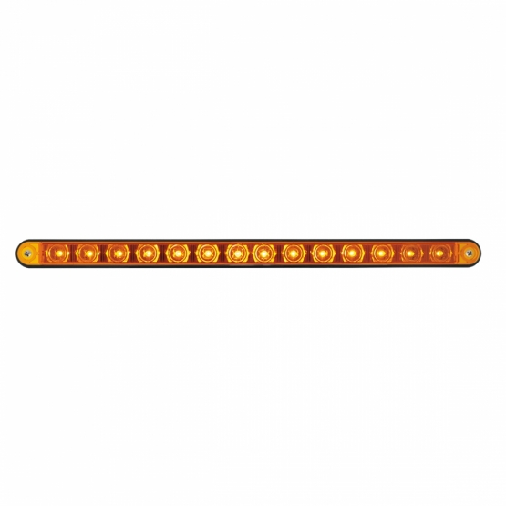 14 LED 12" Light Bar With Black Housing - Amber LED/Amber Lens