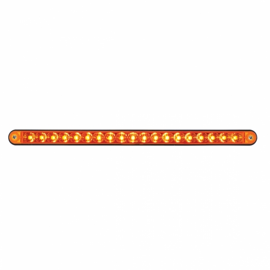 19 LED 12" Reflector Light Bar With Black Housing - Amber LED/Amber Lens