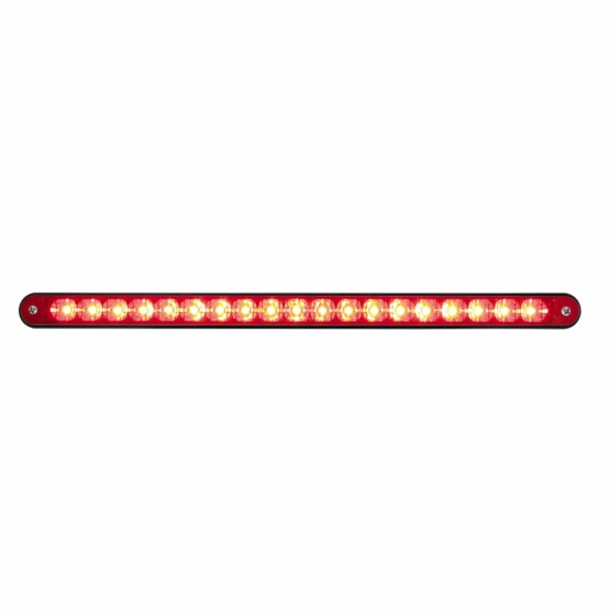 19 LED 12" Reflector Light Bar With Black Housing - Red LED/Red Lens