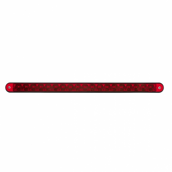 19 LED 12" Reflector Light Bar With Black Housing - Red LED/Red Lens - Thumbnail 2