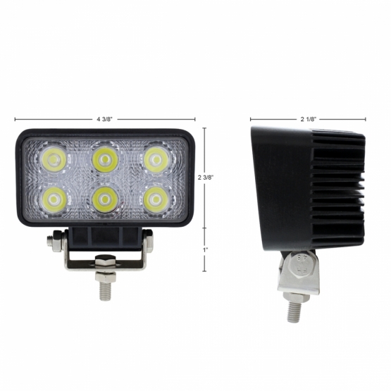 6 High Power LED Rectangular Driving/Work Light - Thumbnail 5