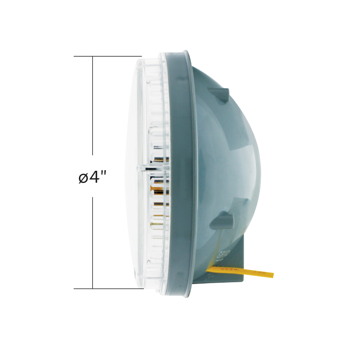 14  LED 4" Round Double Fury Light (Stop, Turn & Tail) - Red & White LED/Clear Lens - Thumbnail 9