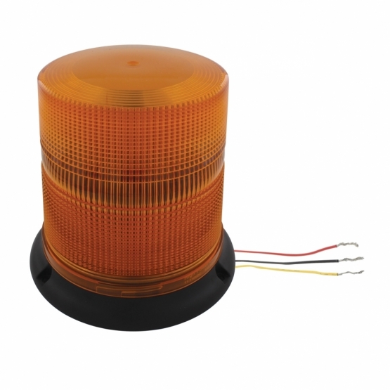 3 High Power LED 6" Round Beacon Light - Permanent Mount