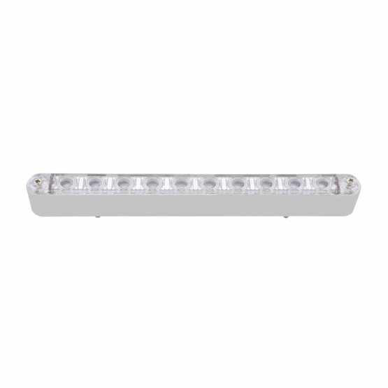 10 LED 9" Auxiliary Light Bar With Bezel - White LED/Clear Lens - Thumbnail 3