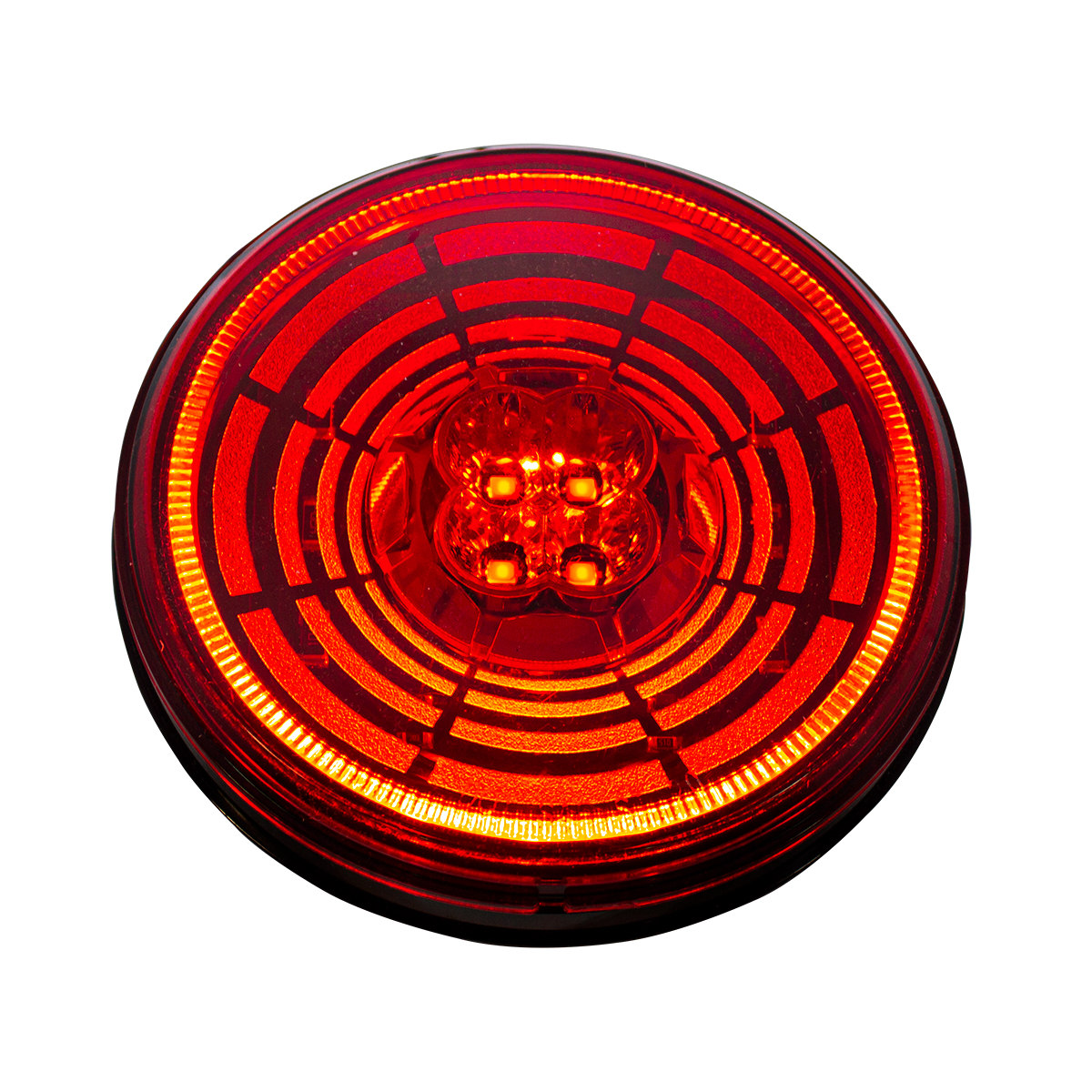 13 LED 4" Round Abyss Light (Stop, Turn & Tail) - Red LED/Red Lens - Thumbnail 3
