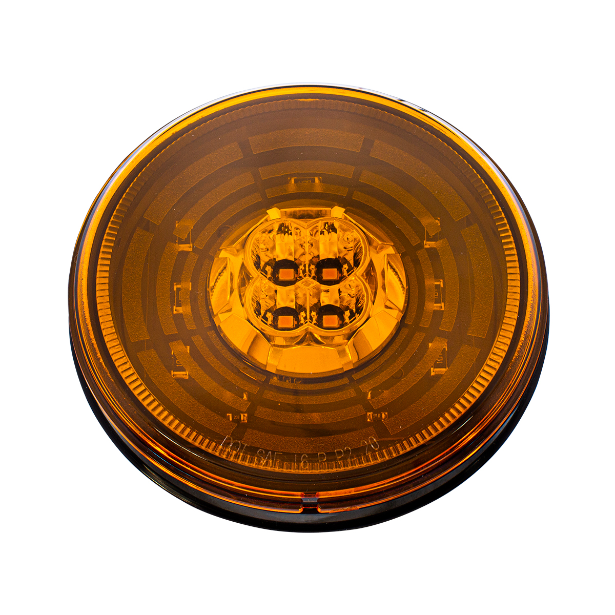 13 LED 4" Round Abyss Light (Turn Signal) - Amber LED/Amber Lens - Thumbnail 4