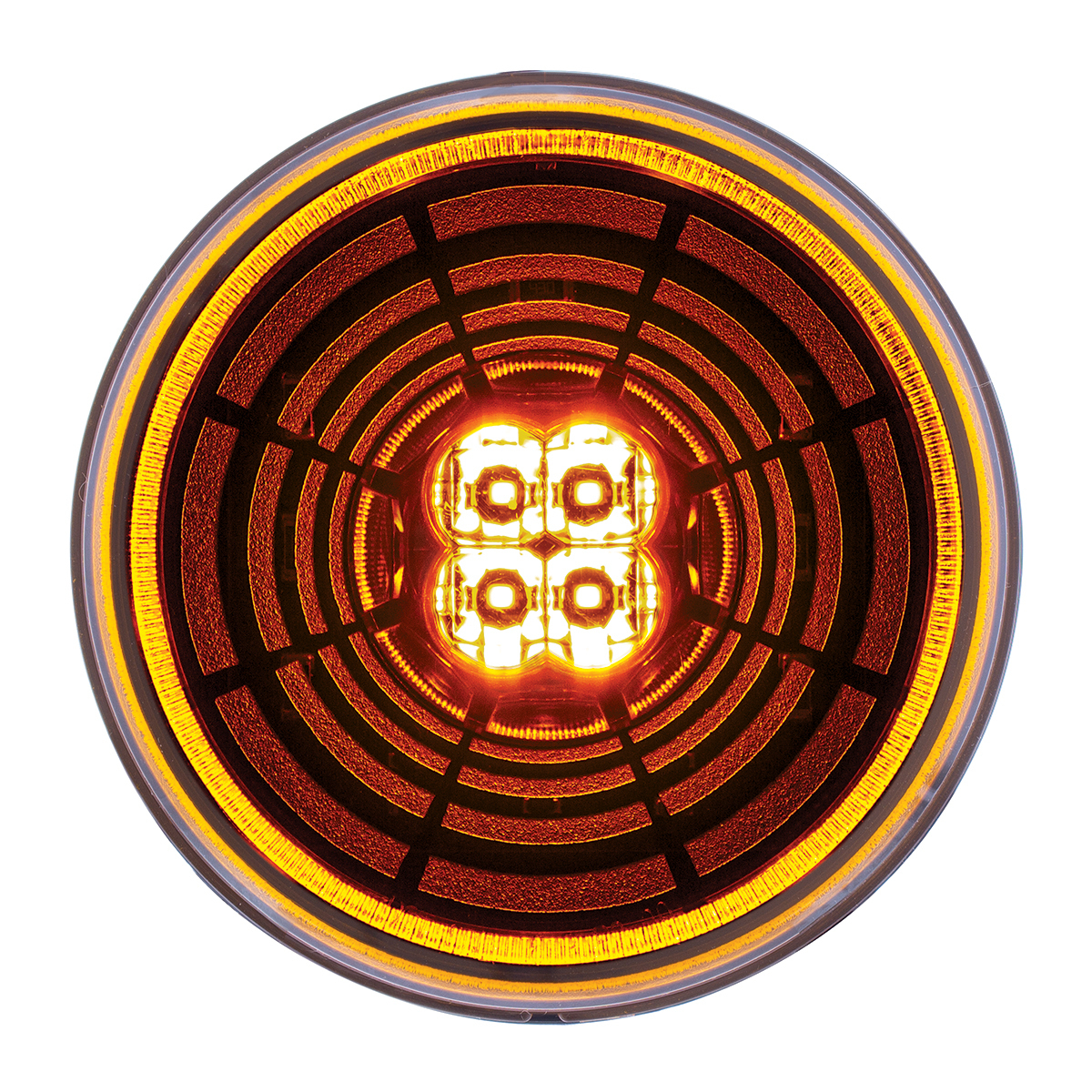 13 LED 4" Round Abyss Light (Turn Signal) - Amber LED/Amber Lens - Thumbnail 7