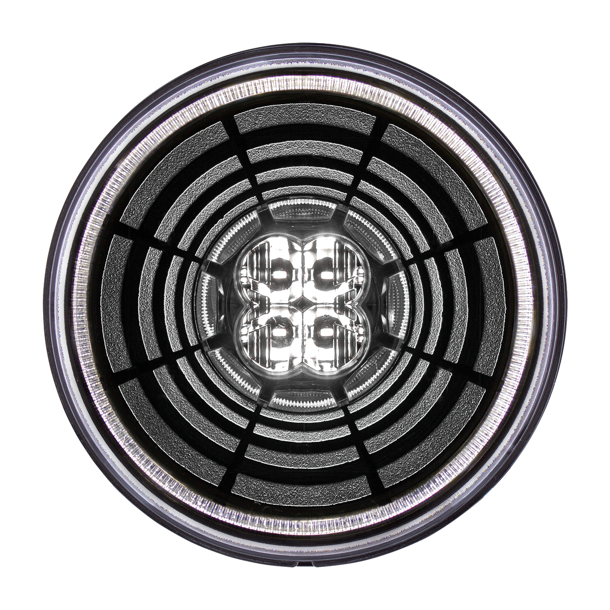 13 LED 4" Round Abyss Light (Back-Up) - White LED/Clear Lens