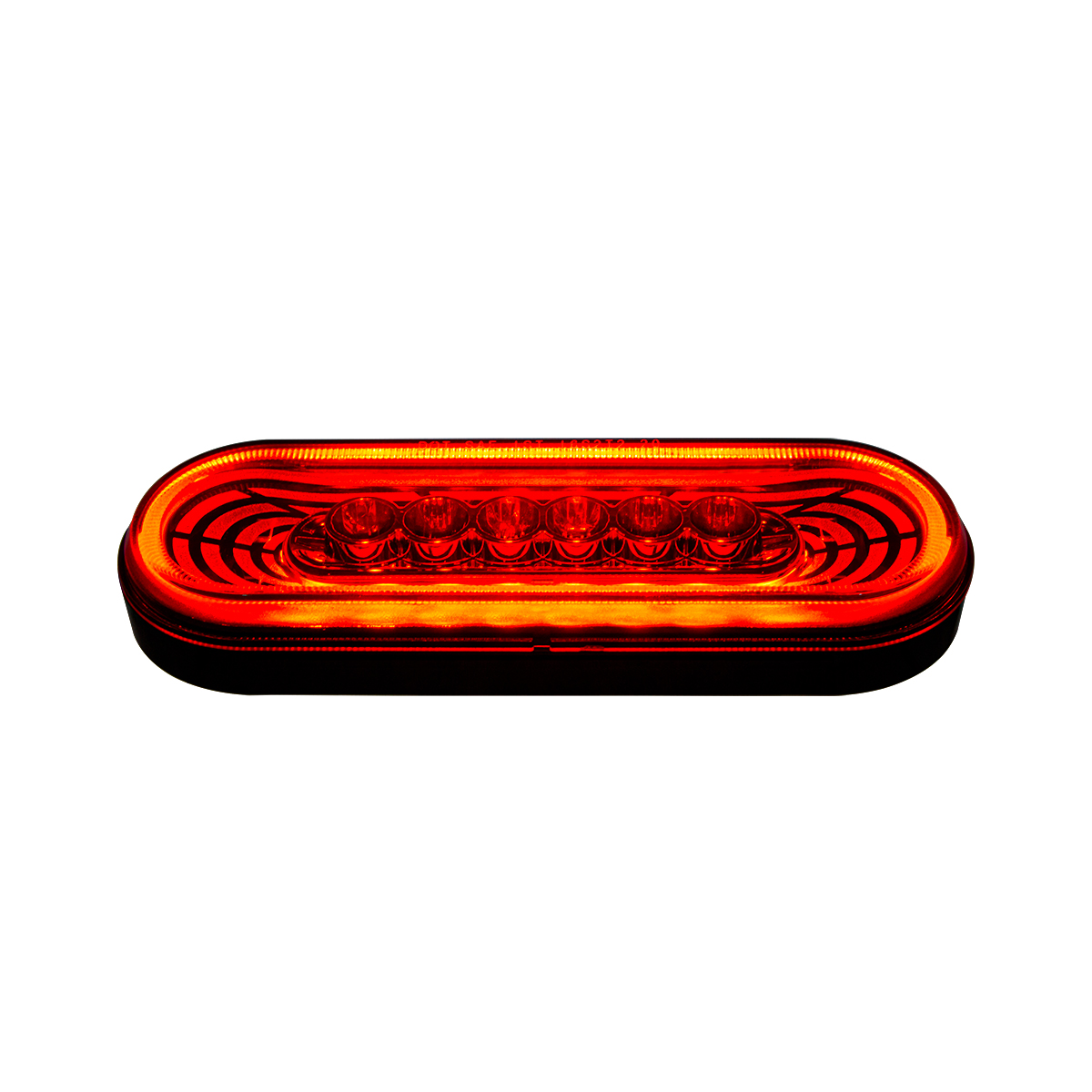 22 LED 6" Oval Abyss Light (Stop, Turn & Tail) - Red LED/Red Lens - Thumbnail 3
