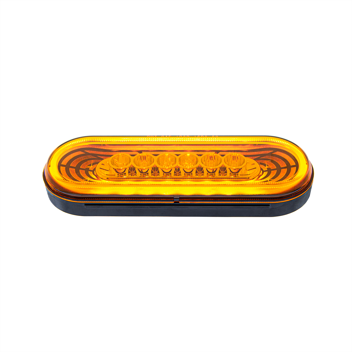 22 LED 6" Oval Abyss Light (Turn Signal) - Amber LED/Amber Lens - Thumbnail 3