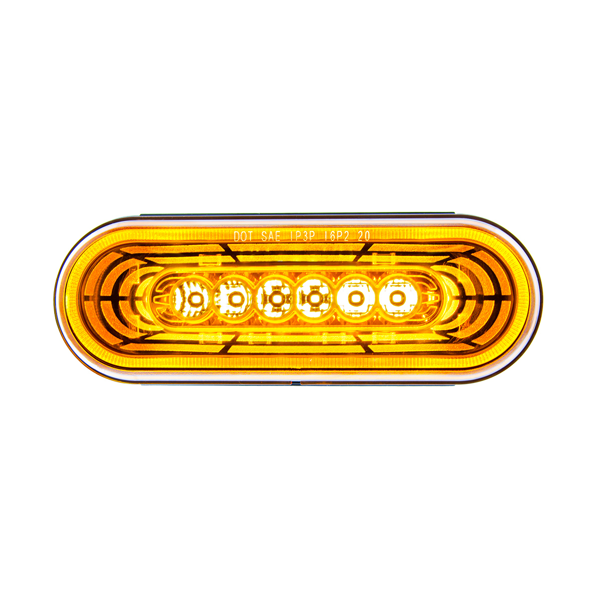 22 LED 6" Oval Abyss Light (Turn Signal) - Amber LED/Amber Lens - Thumbnail 7