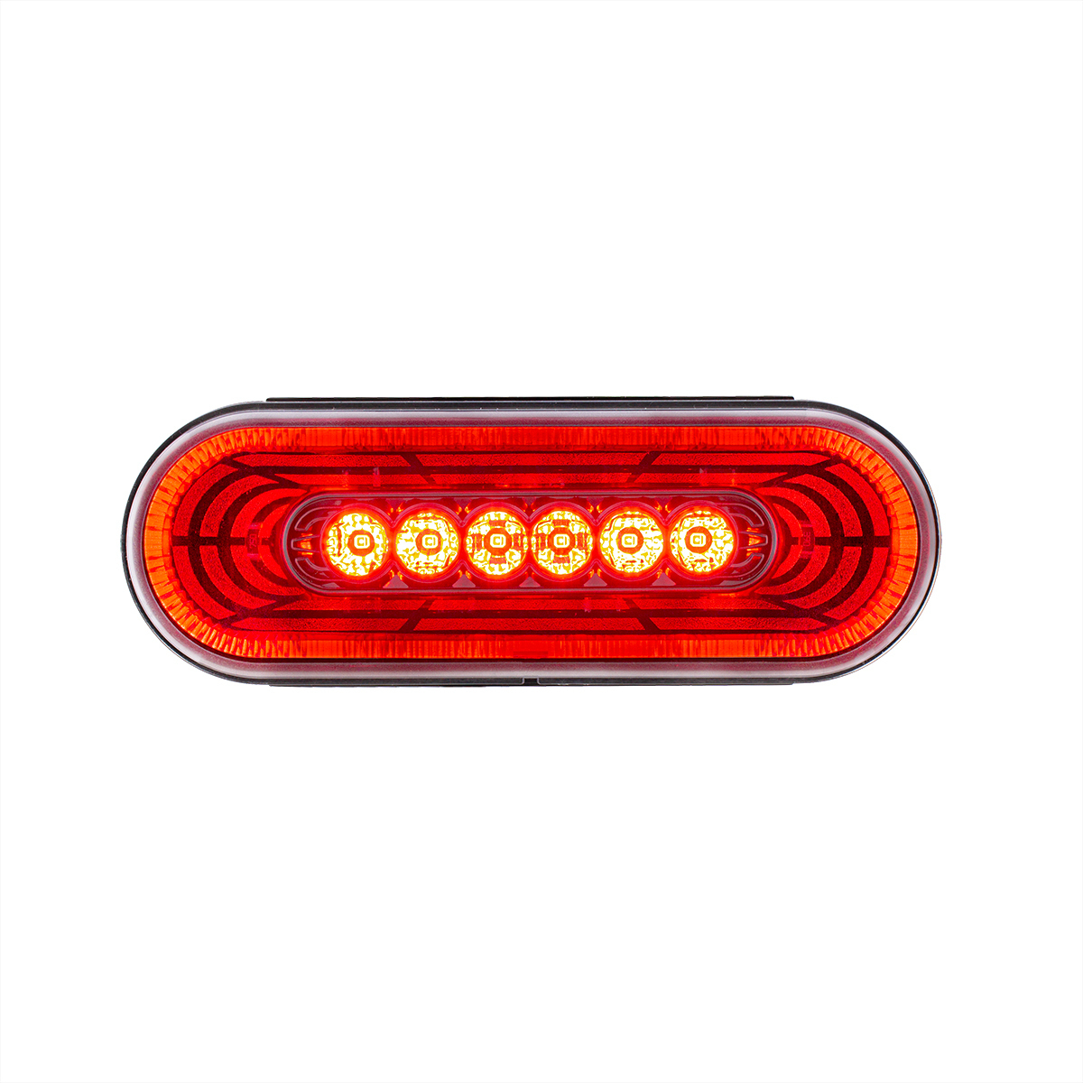 22 LED 6" Oval Abyss Light (Stop, Turn & Tail) - Red LED/Clear Lens - Thumbnail 7