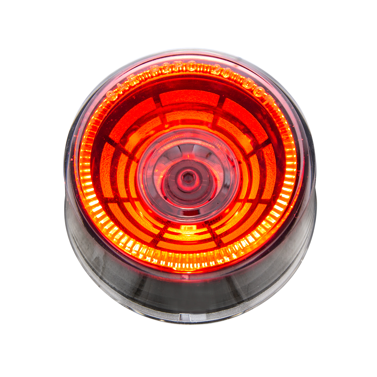 4 LED 2" Round Abyss Light (Clearance/Marker) - Red LED/Clear Lens - Thumbnail 3