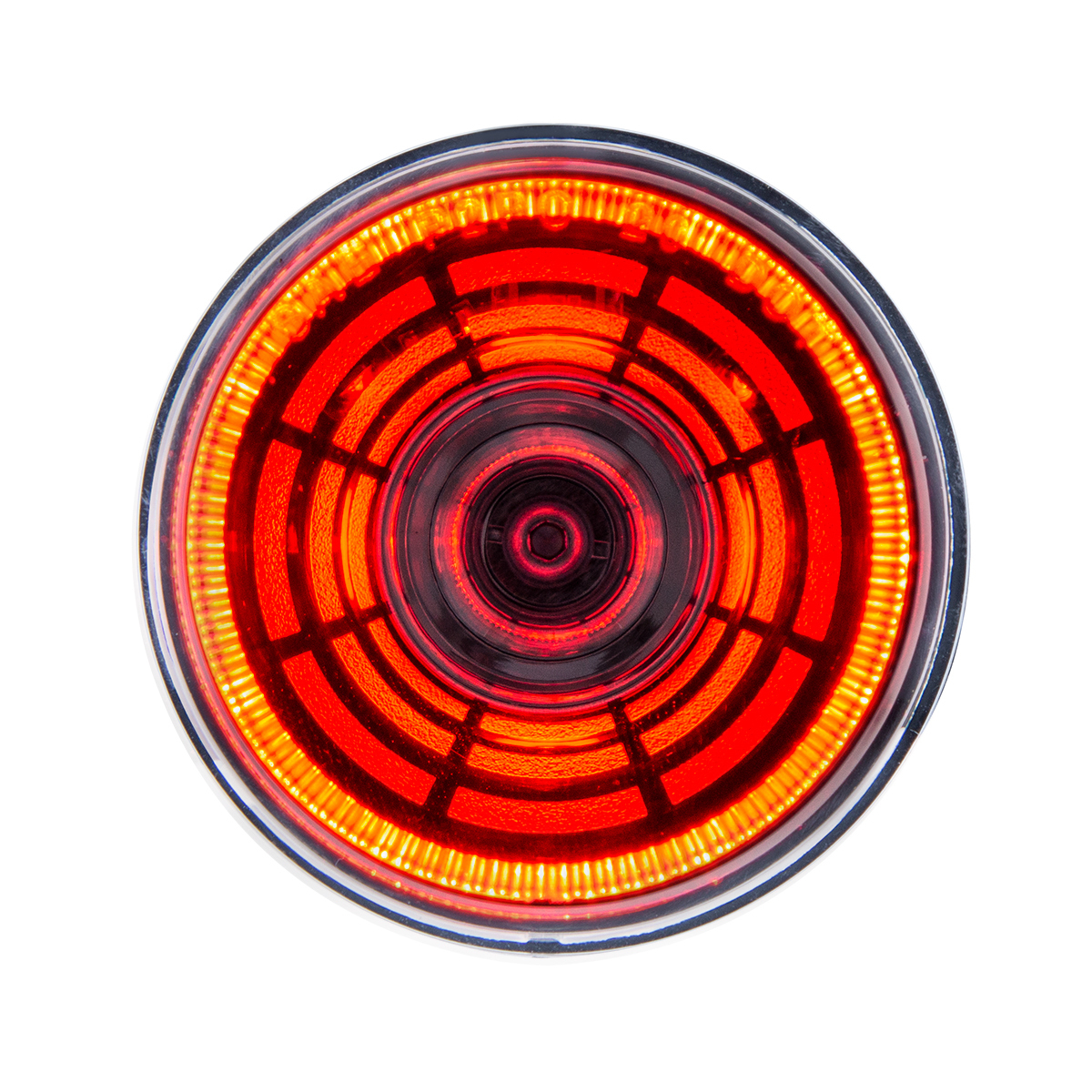 4 LED 2" Round Abyss Light (Clearance/Marker) - Red LED/Clear Lens - Thumbnail 8