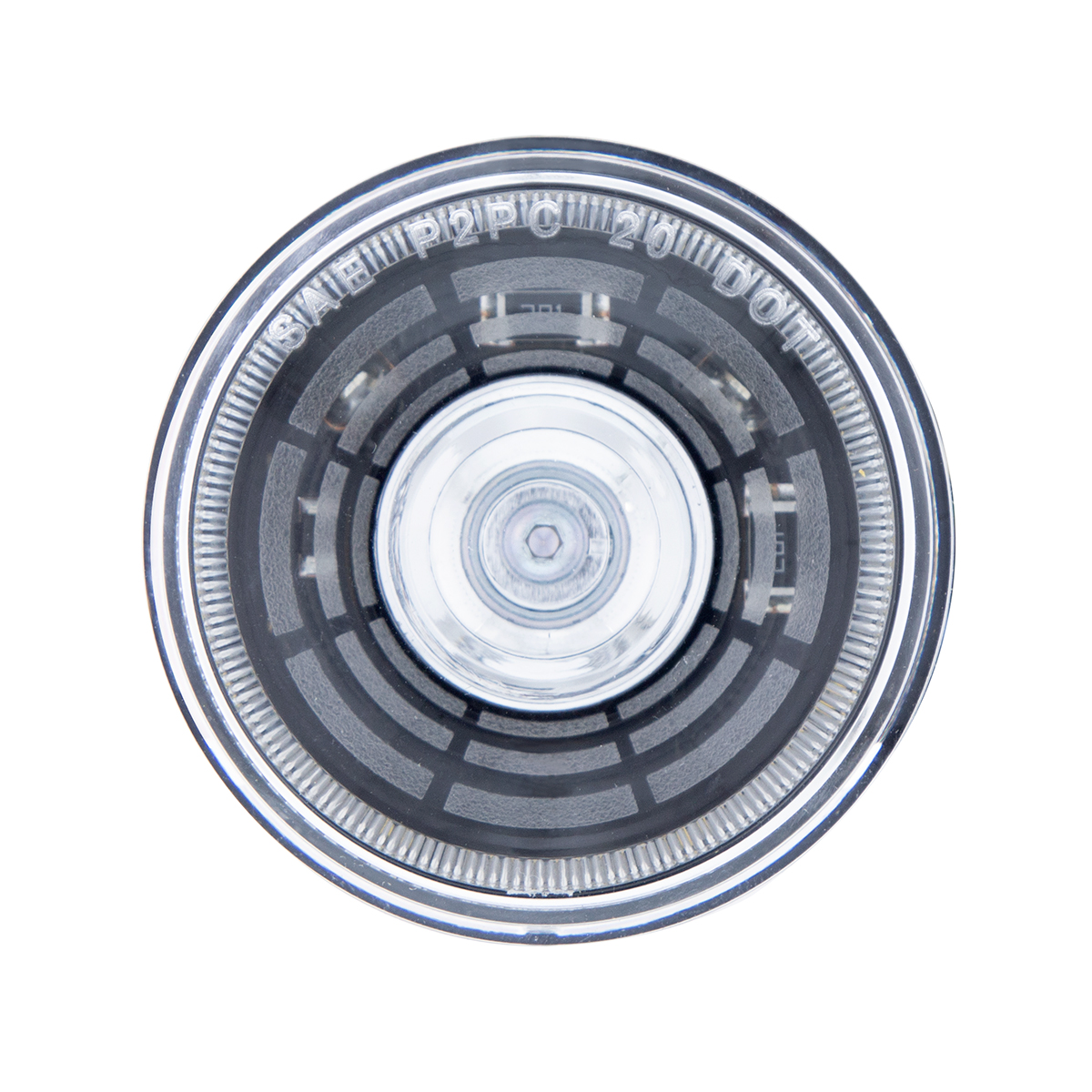 4 LED 2" Round Abyss Light (Clearance/Marker) - White LED/Clear Lens - Thumbnail 2