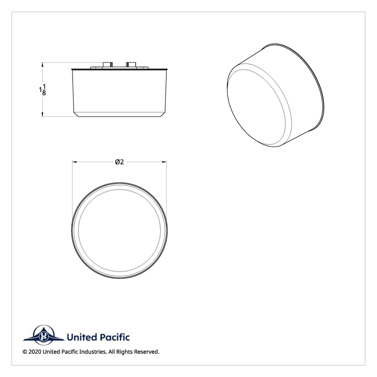 4 LED 2" Round Abyss Light (Clearance/Marker) - White LED/Clear Lens - Thumbnail 9