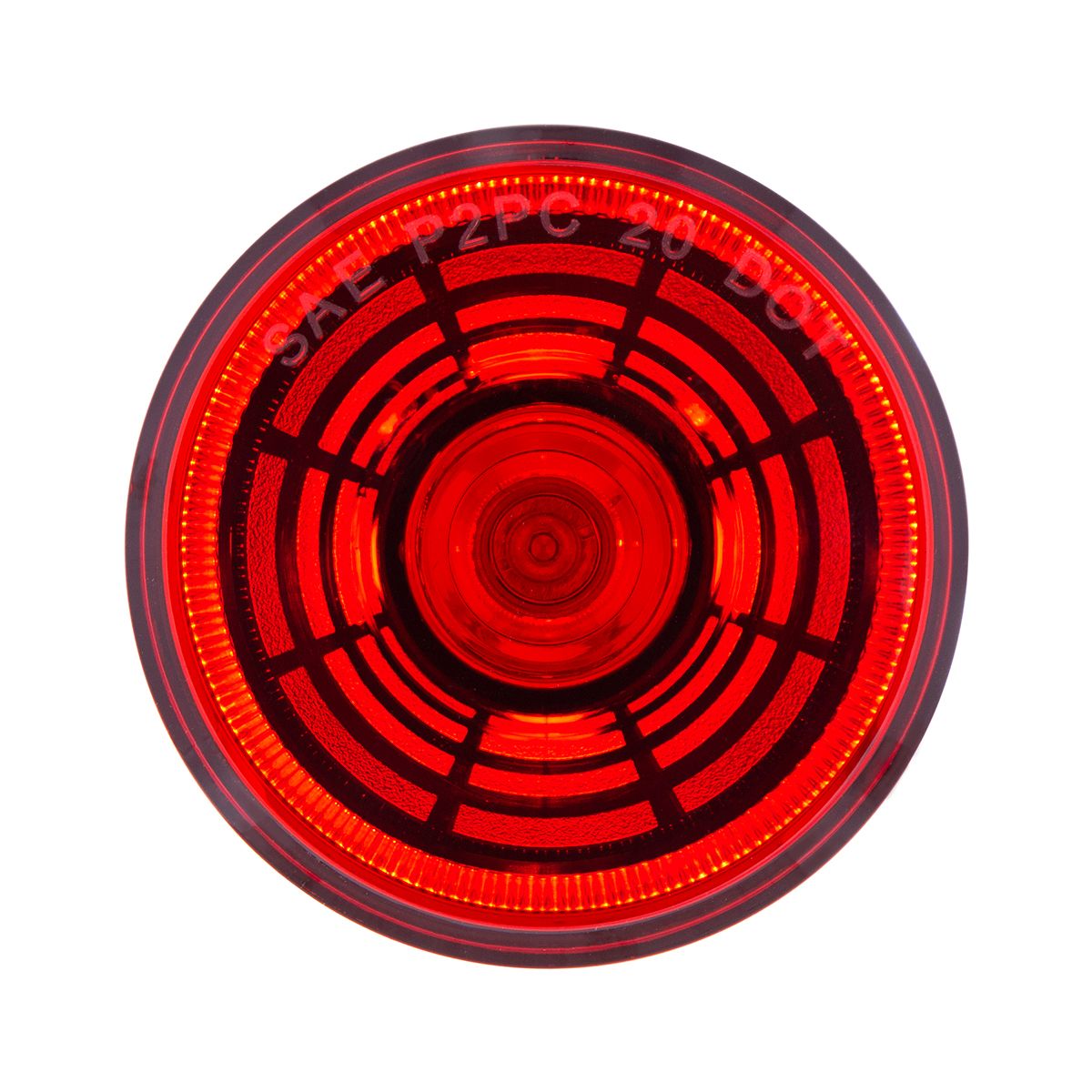 4 LED 2.5" Round Abyss Light (Clearance/Marker) - Red LED/Red Lens