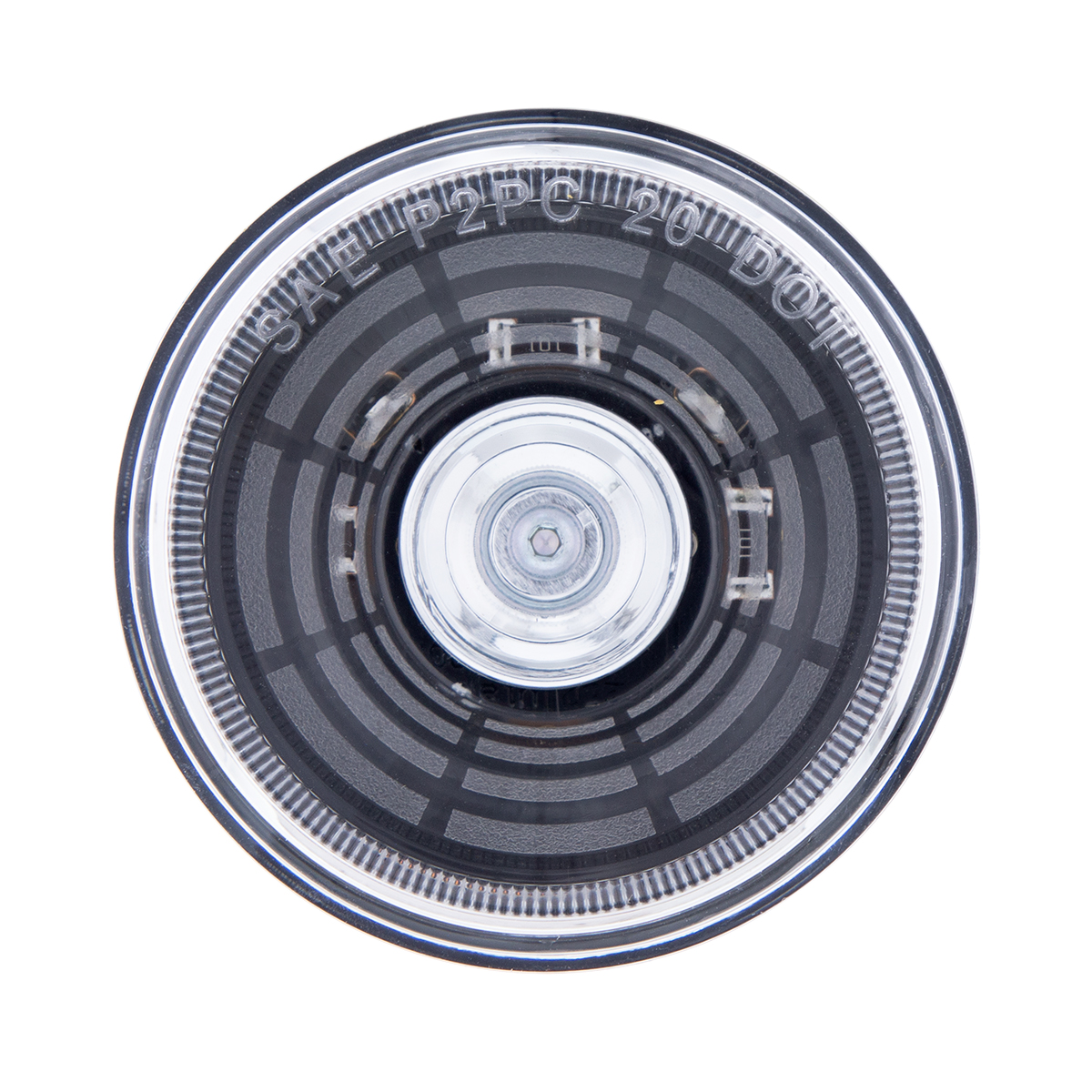 4 LED 2.5" Round Abyss Light (Clearance/Marker) - Amber LED/Clear Lens - Thumbnail 2