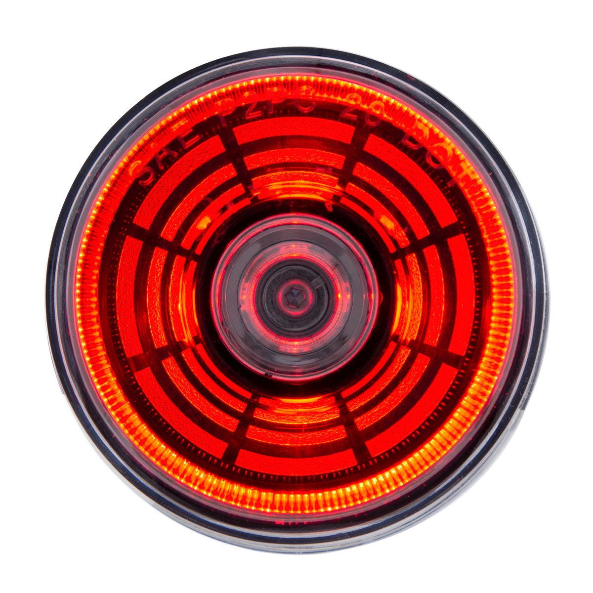 4 LED 2.5" Round Abyss Light (Clearance/Marker) - Red LED/Clear Lens